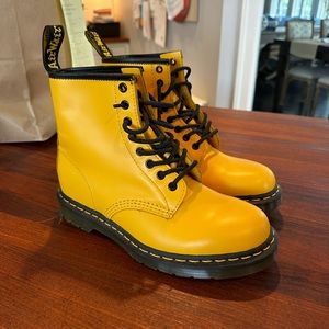 Yellow doc marten boots